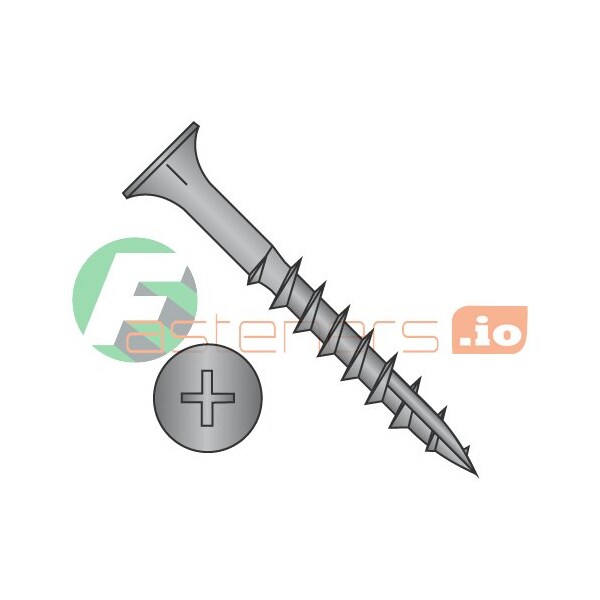 Newport Fasteners Wood Screw, #6, 3/4 in, Black Oxide Steel Flat Head Phillips Drive, 10000 PK 267397 - main